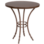 Bistrô Baixo Base Bambu Ferro Cinza com Tampo Laca