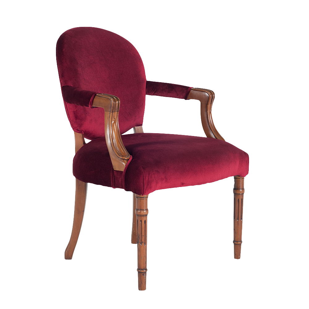 Poltrona Belle Époque Veludo Especial Bordo