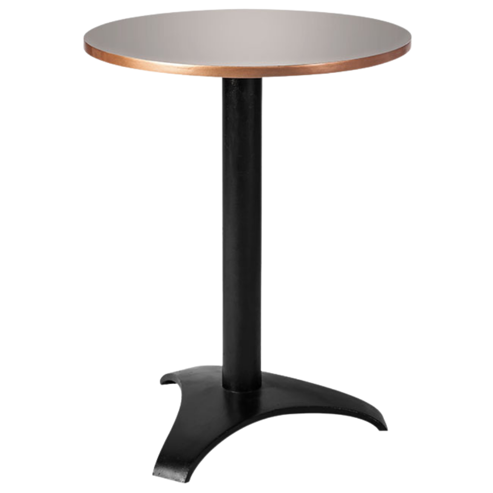 Bistrô Baixo Base Preta com Tampo Espelho Bronze