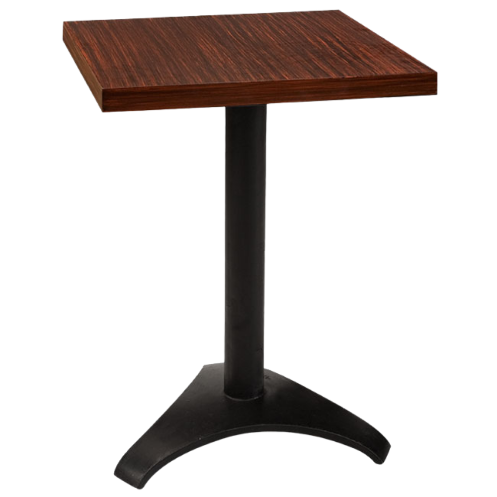 Bistrô Baixo Base Preta com Tampo Quadrado Laca