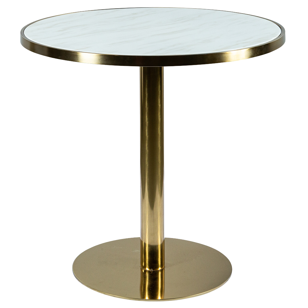 Bistrô Dubai Baixo Ouro com Tampo Mármore Bege