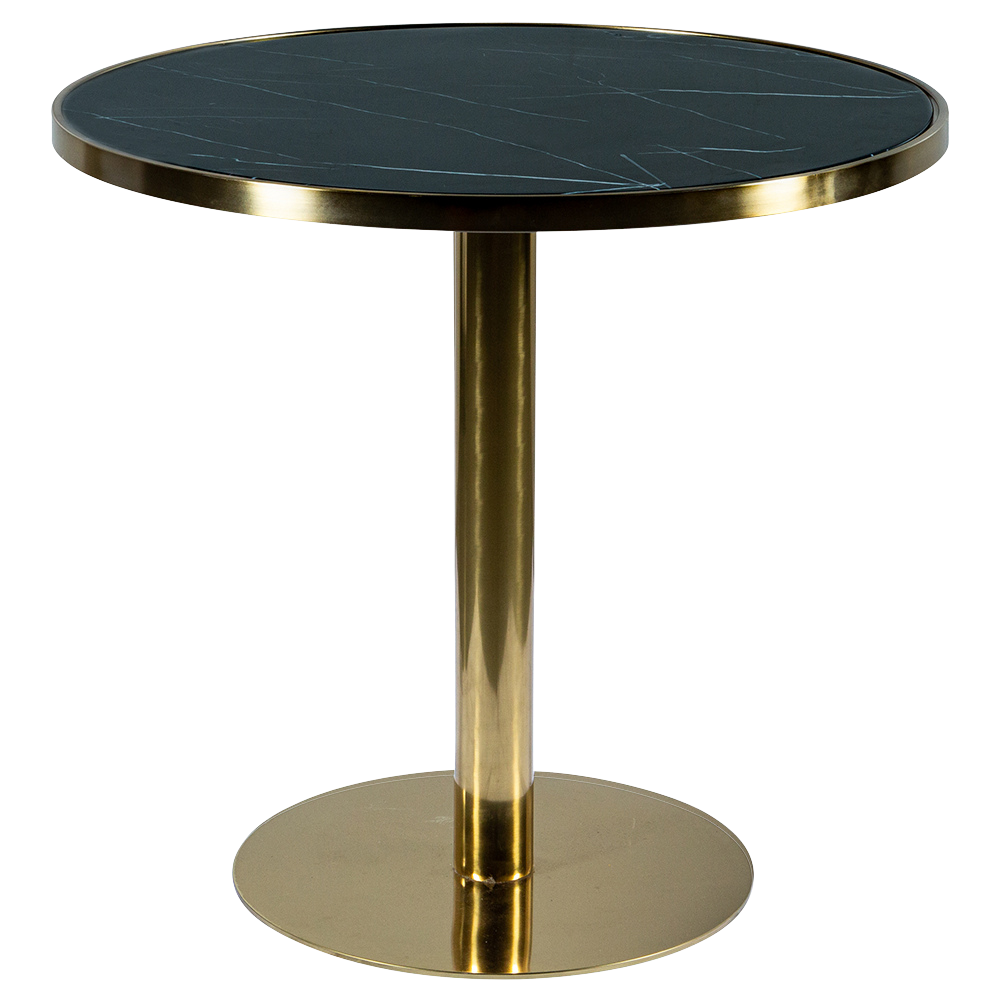 Bistrô Dubai Baixo Ouro com Tampo Mármore Preto