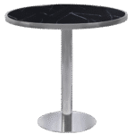 Bistrô Dubai Baixo Prata com Tampo Mármore Preto