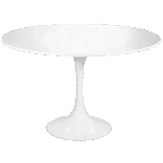 Bistrô Sari Branco com Tampo Vidro Branco