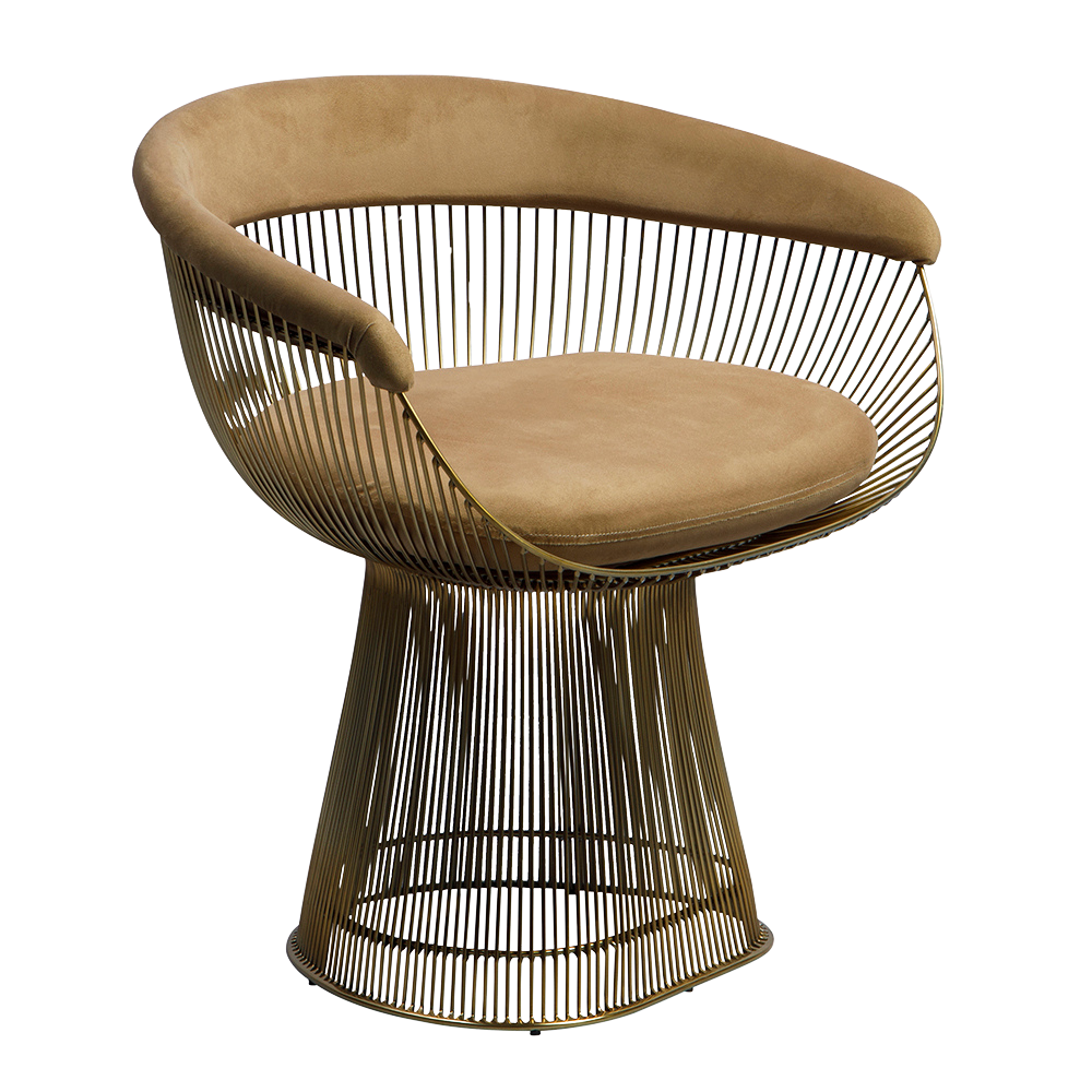 Poltrona Dore Veludo Caramelo