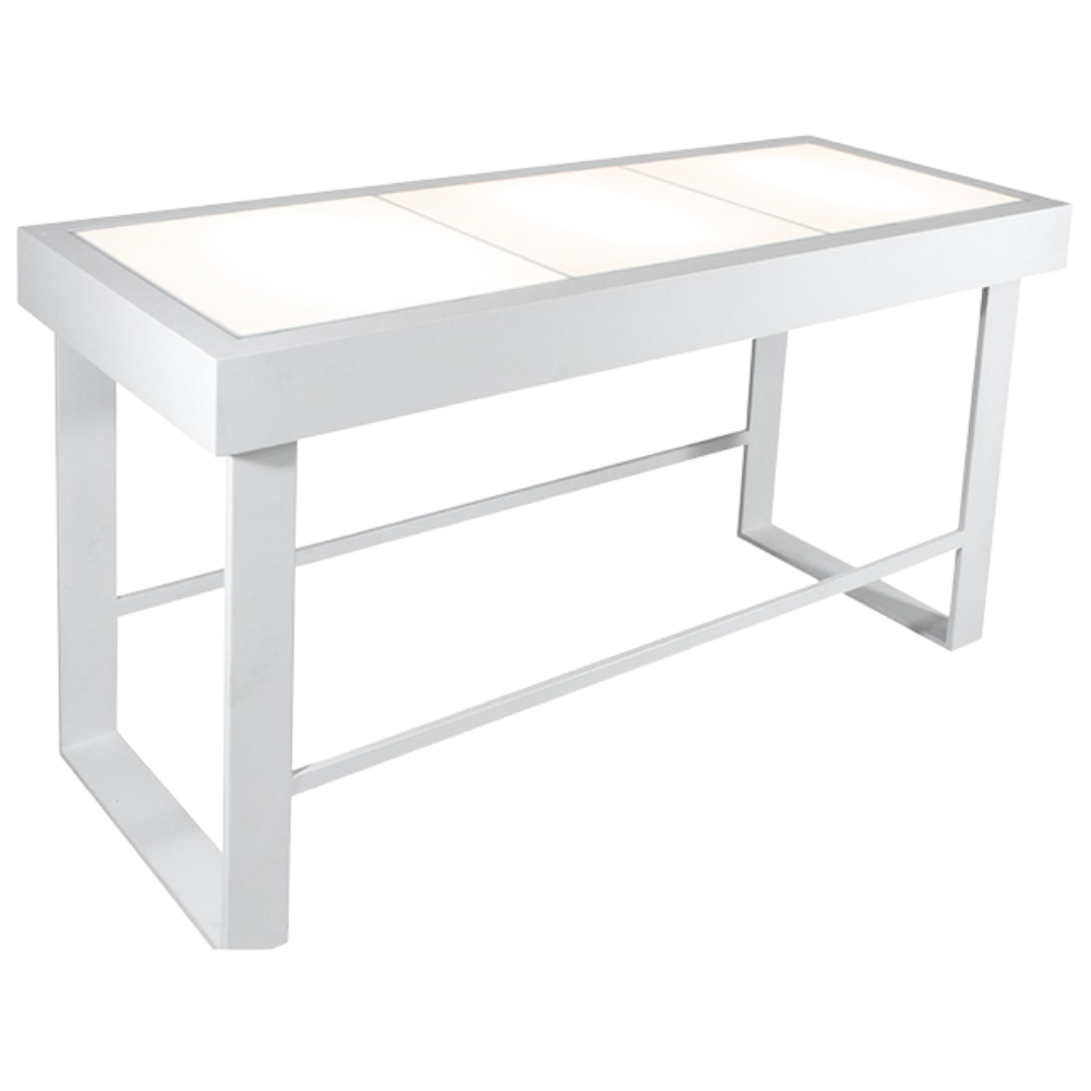 Mesa Balcão Mesa Balcão Alta em Laca com Tampo Acrílico