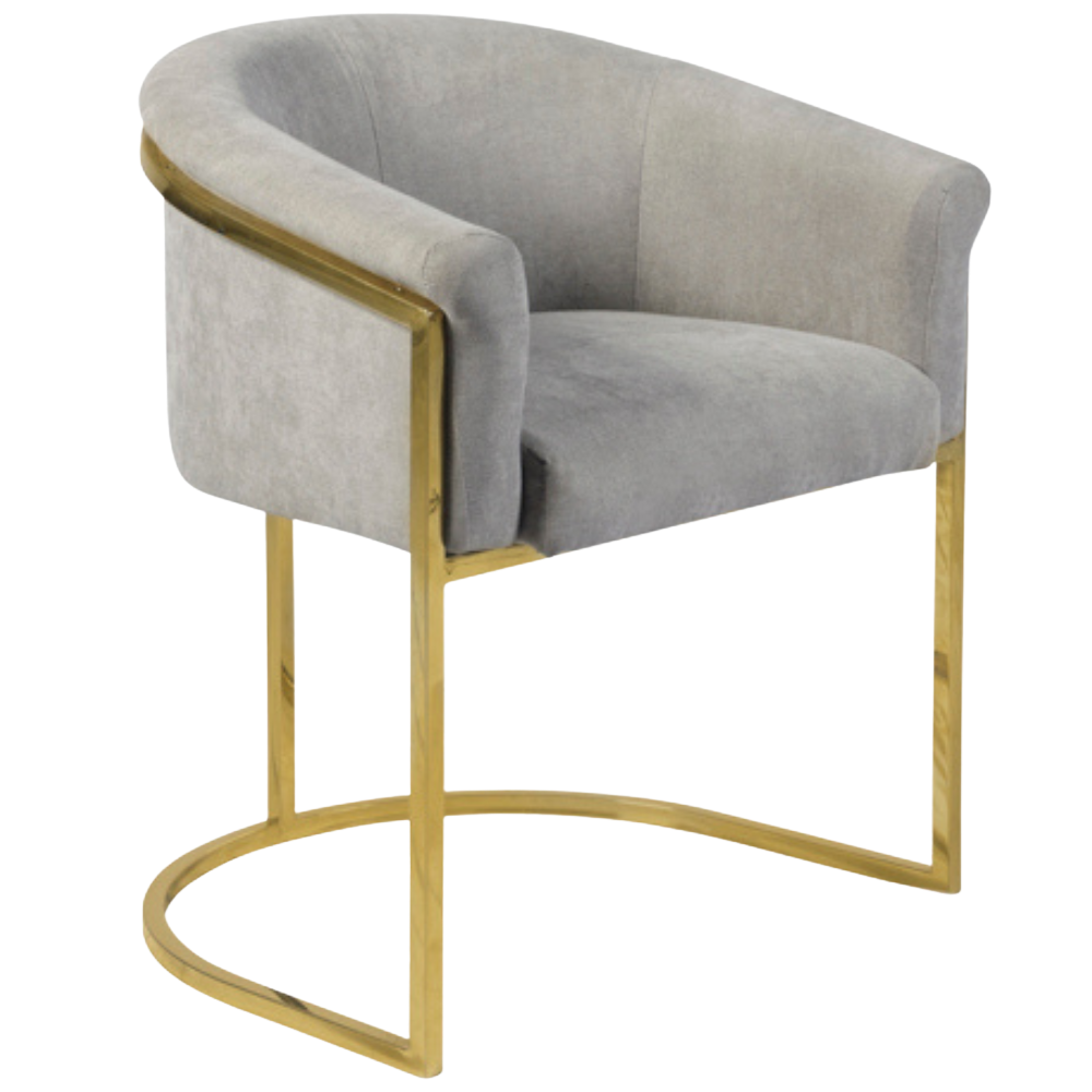 Poltrona Gucci com Capa Veludo Eros Cinza