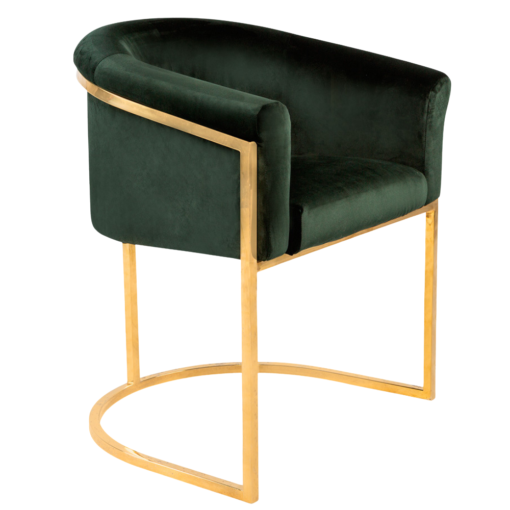 Poltrona Gucci com Capa Veludo Inca Verde