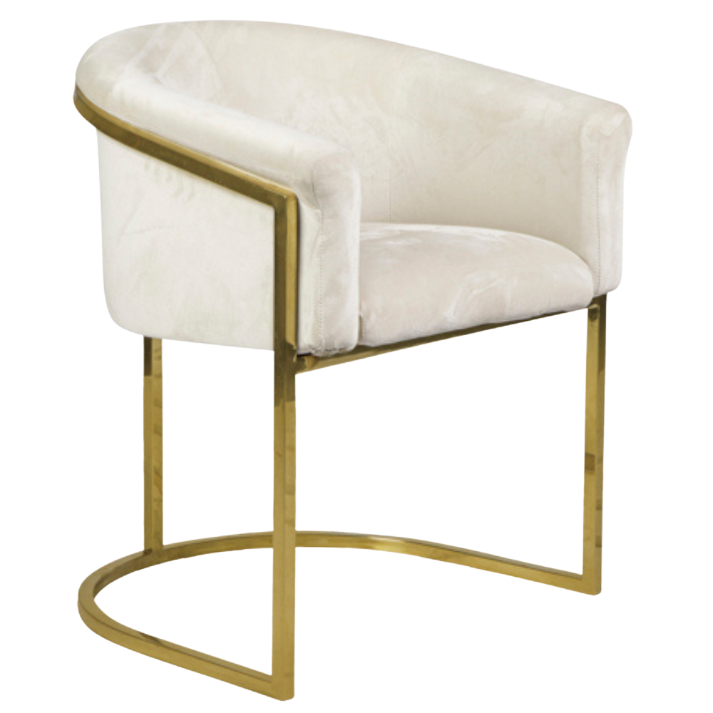 Poltrona Gucci com Capa Veludo Off White