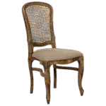 Cadeira Antonieta com Assento Linho Fendi