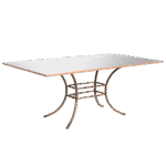 Tampo Espelho Bronze com Base Bambu Ferro