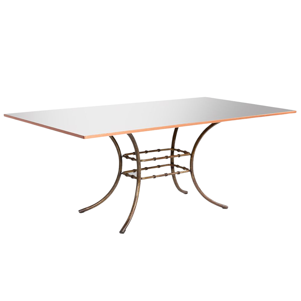 Tampo Espelho Bronze com Base Bambu Ferro