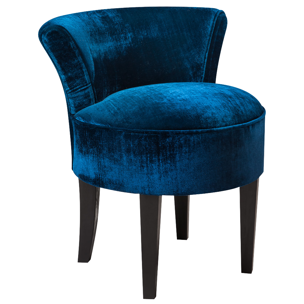 Poltrona Mignon Veludo Molhado Azul Itapuã