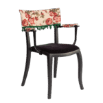 Cadeira Duomo com Braço com Encosto Floral com Pingentes