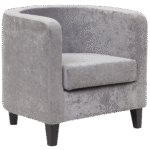 Poltrona Pat Capa Veludo Andorra Cinza