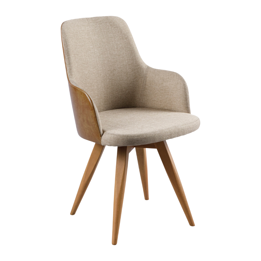 Cadeira Carla Giratória Bege