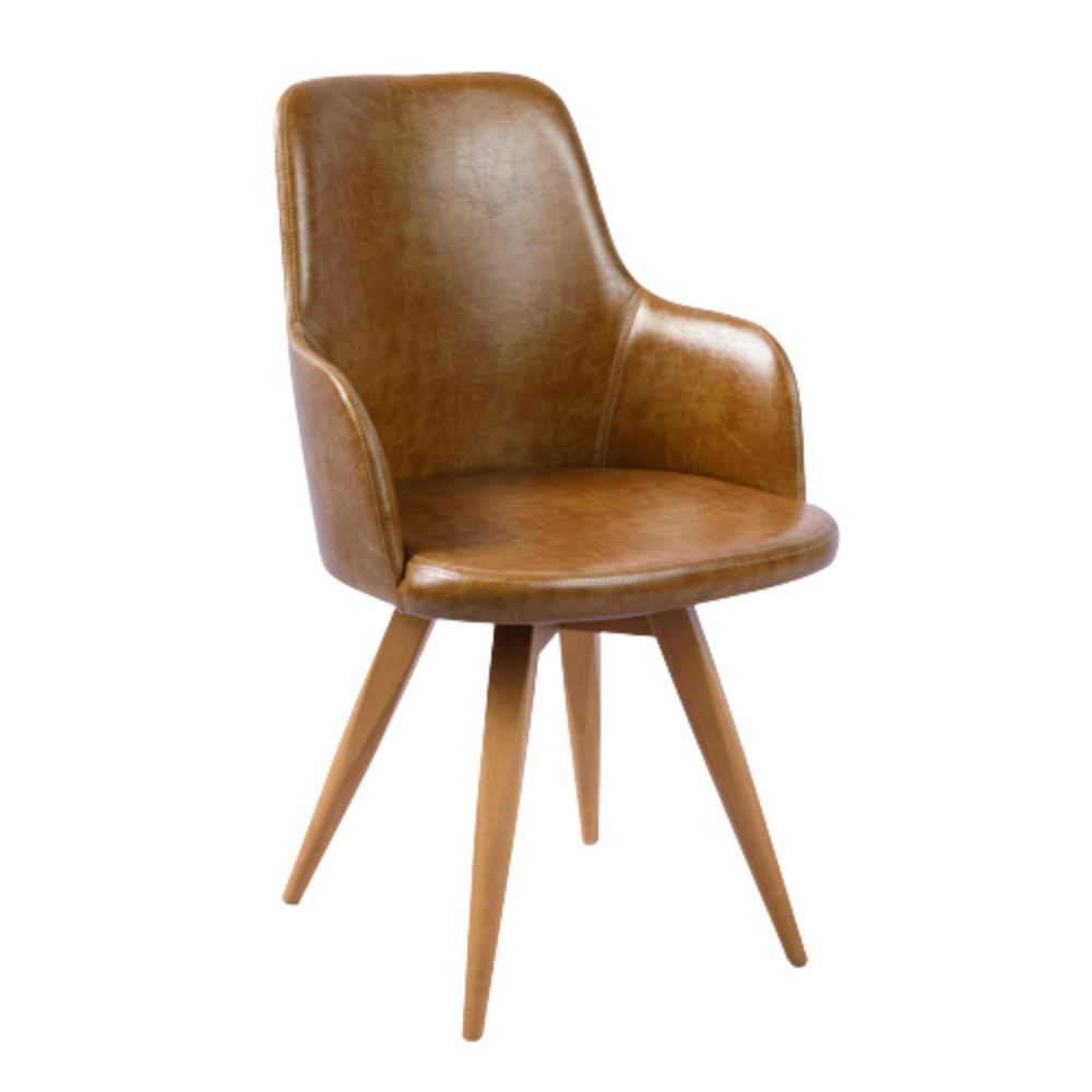 Cadeira Carla Giratória Caramelo