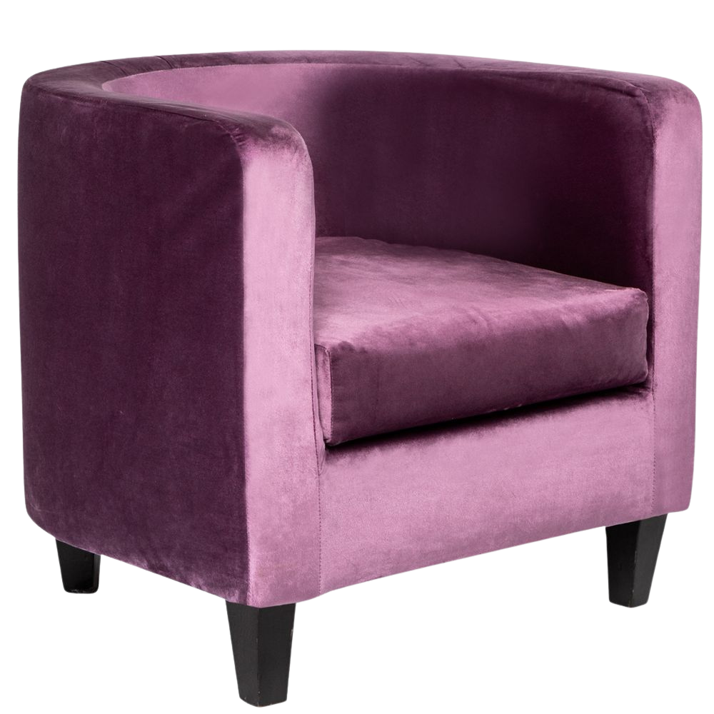 Poltrona Pat Capa Veludo Soft Roxo