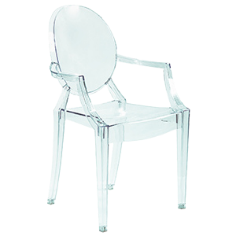 Cadeira Louis Ghost Cristal com Braço