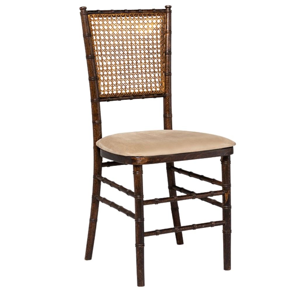 Cadeira Pandoro Madeira com Assento Camurça Fendi