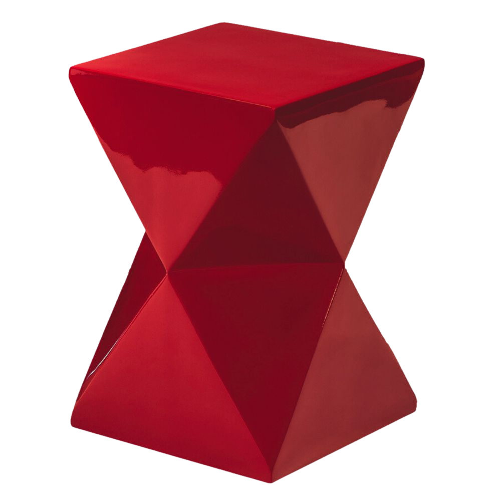 Pufe Ampulheta Vermelho(a)