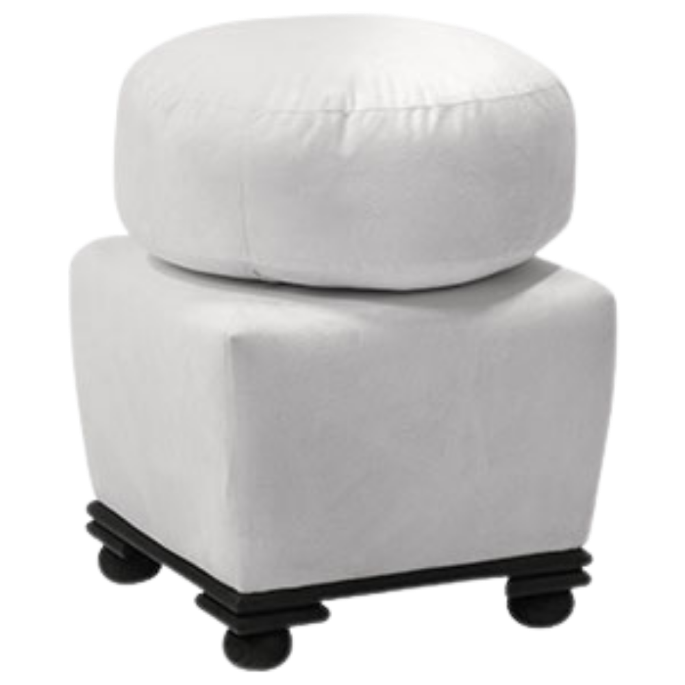 Pufe Camurça Sofia Branco(a)