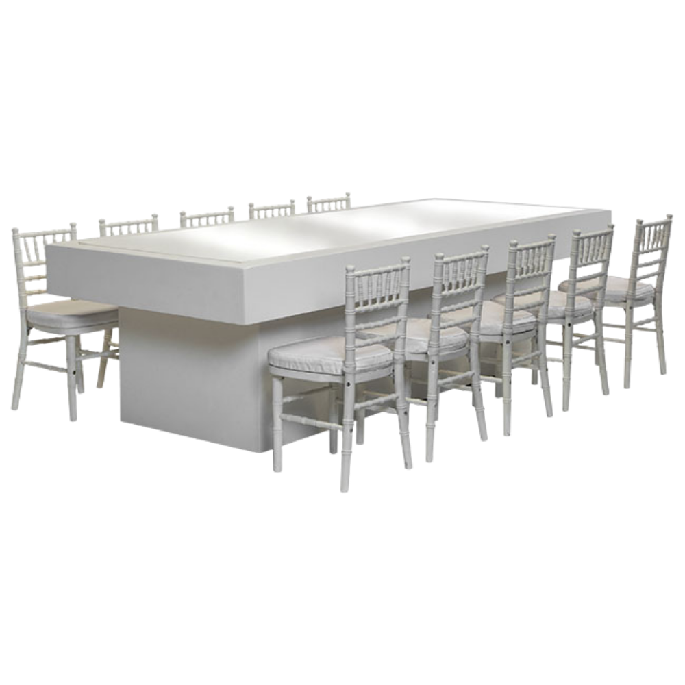 Mesa Balcão Baixa com Cadeira Itália Mini (10 lugares)