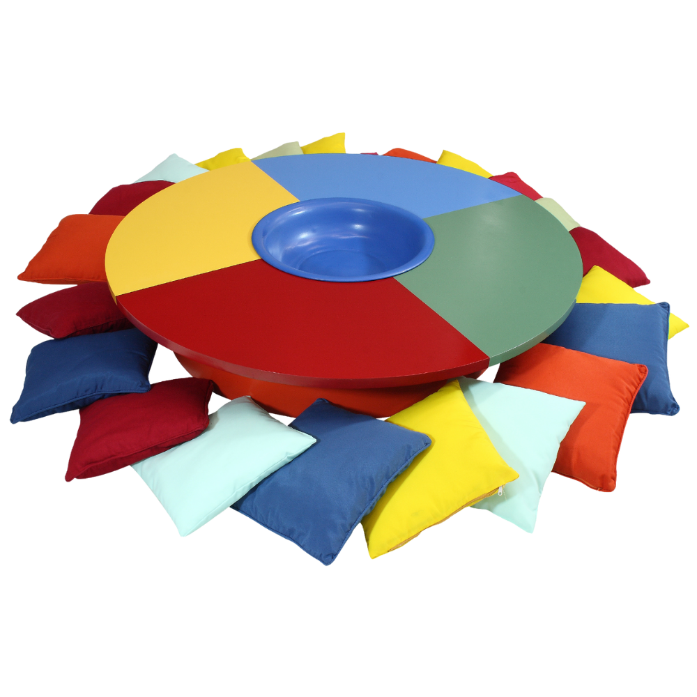 Tampo Mesa Infantil Colorido com Furo e Bacia