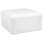 Pufe Quadrado Couro Branco(a)