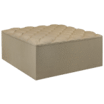 Pufe Quadrado Linho Fendi (Com Butone)