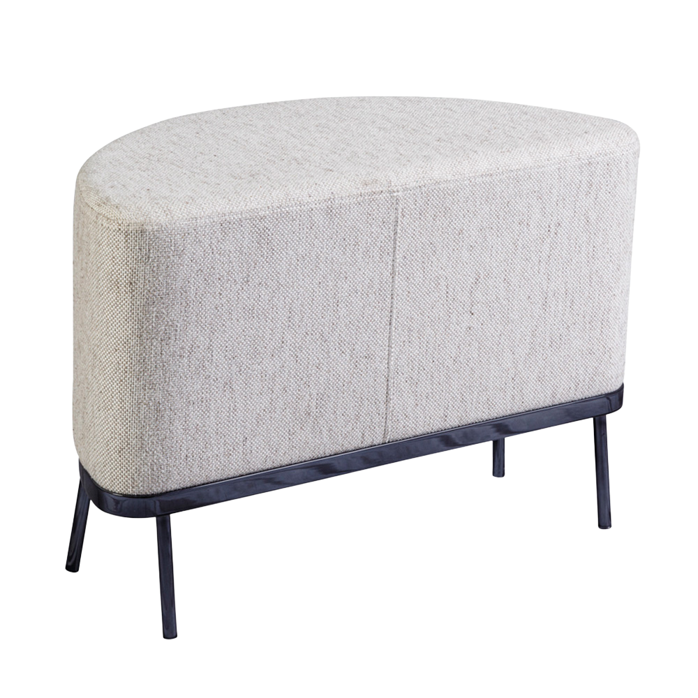 Pufe Seixo Linho Cru (1/2 Lua)