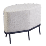 Pufe Seixo Linho Cru (1/3 Lua)