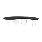 Tampo Orgânico Laca com Borda de 8cm e Base Curva Cristal