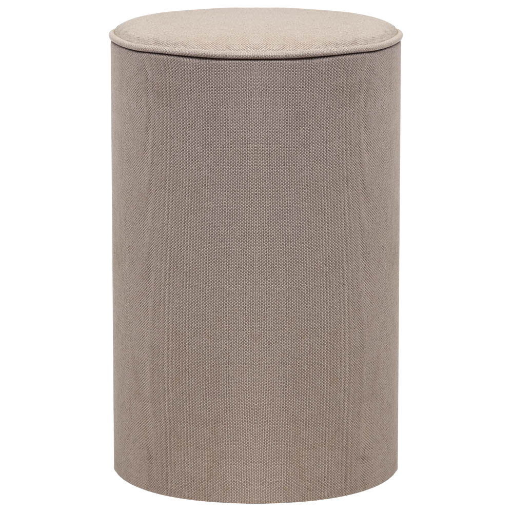 Pufe Tamborete Capa Linho Fendi