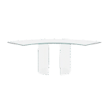 Tampo Vidro Transparente Curvo com Base Curva Cristal - 1/4 de lua