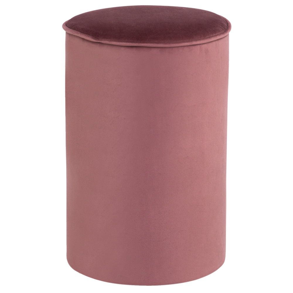 Pufe Tamborete Capa Veludo Inca Uva