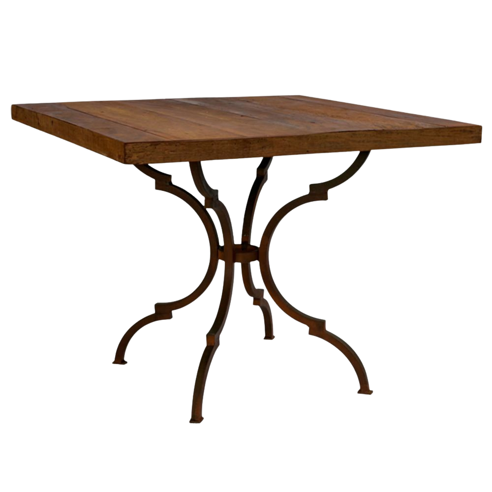 Tampo Quadrado Madeira Demolição com Base Suva