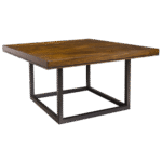 Tampo Quadrado Madeira com Base Aresta