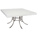 Tampo Quadrado em Laca Branca com Base Bambu Ferro Cinza