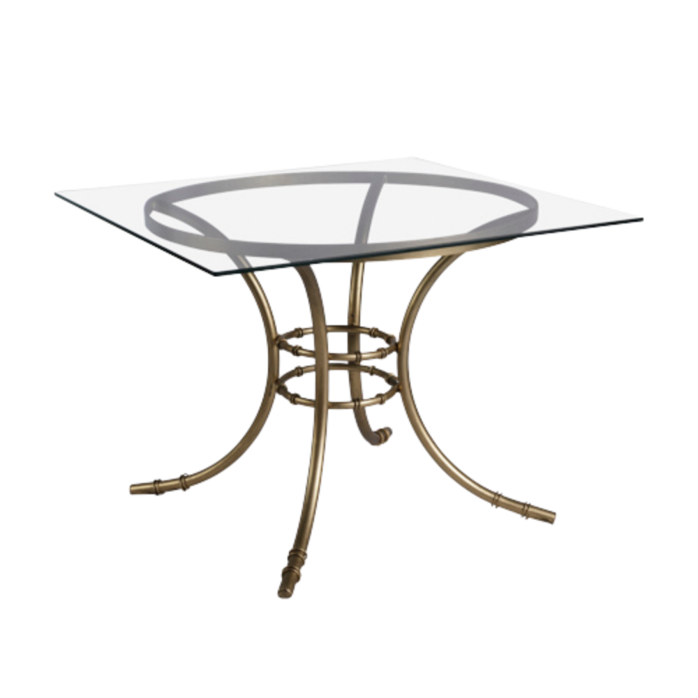 Tampo de Vidro Transparente com Base Bambu Dourada