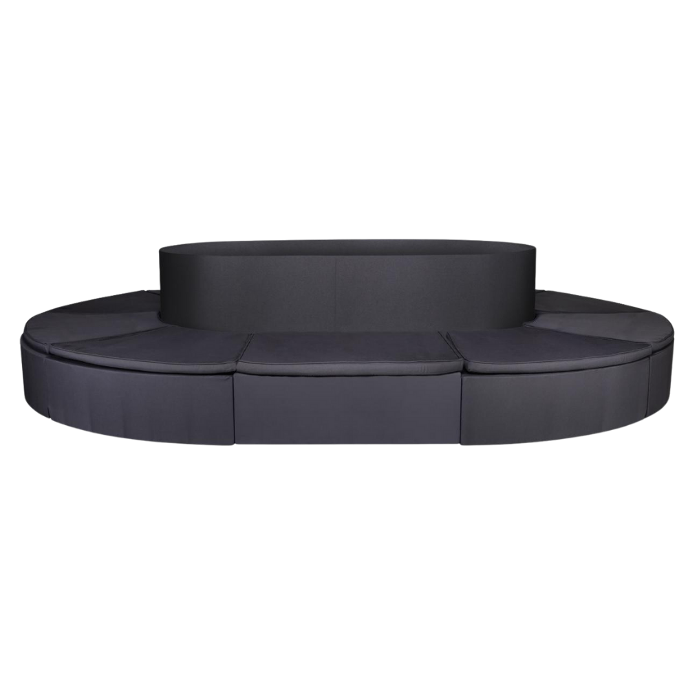 Banco S Oval com Encosto Central