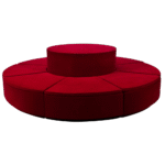 Banco S Redondo com Encosto Central