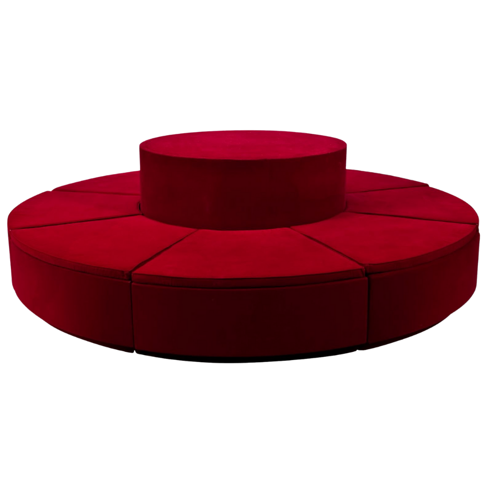 Banco S Redondo com Encosto Central