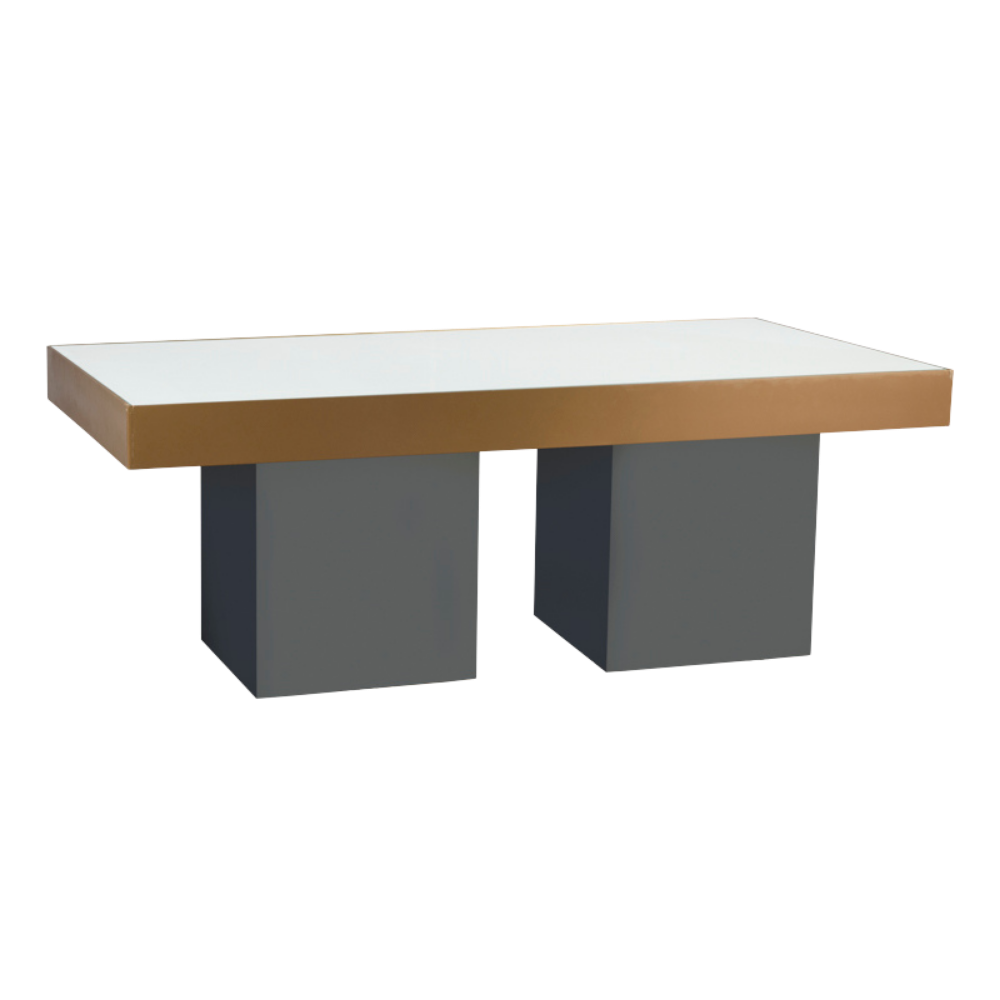 Tampo Laca com Borda e Encaixe para Vidro com Base Cubo Laca