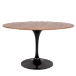 Mesa Saarinen Jantar Preta com Tampo Madeira