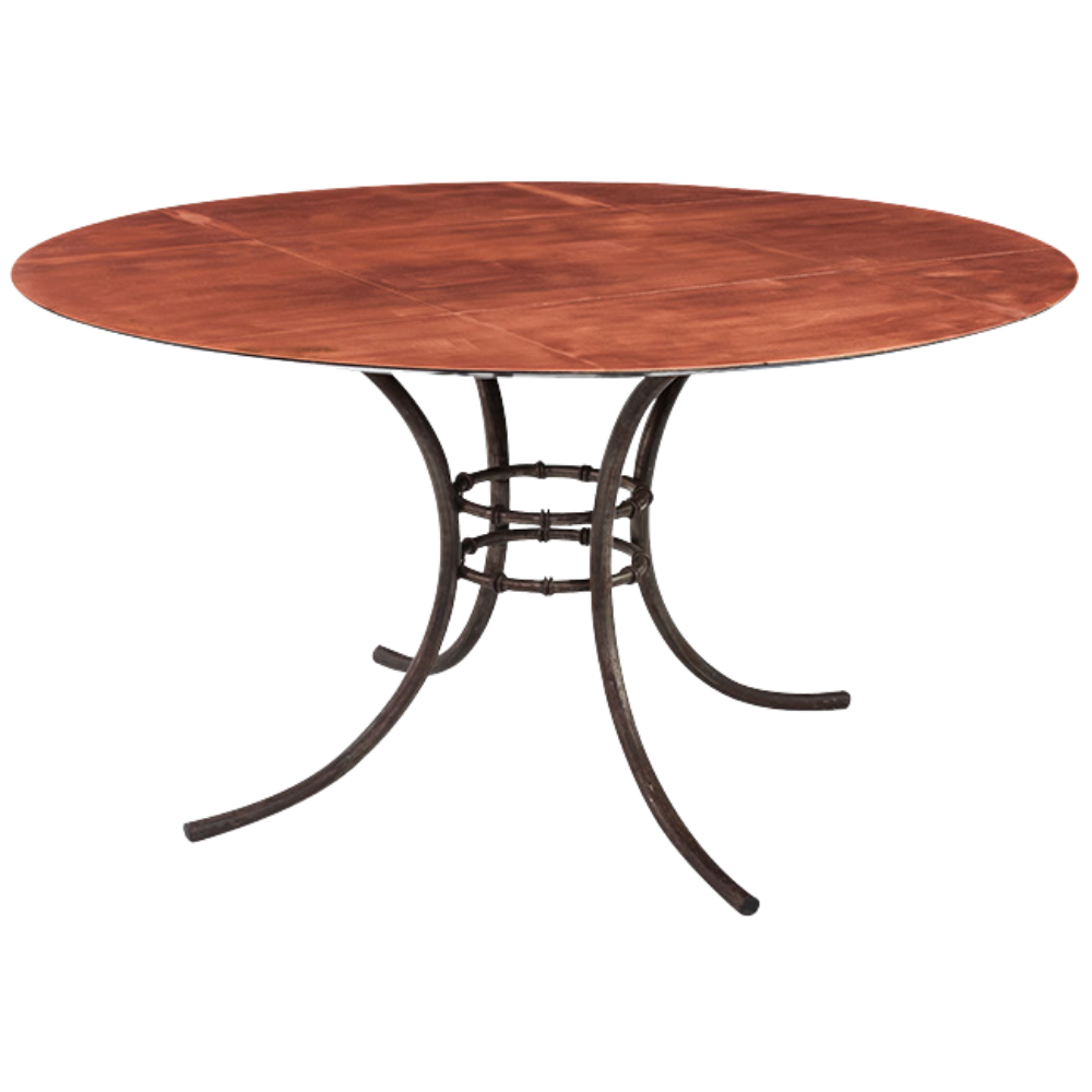 Tampo Cobre com Base Bambu Ferro Cinza