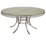 Tampo Diva Fer Forge com Base Bambu Ferro Cinza