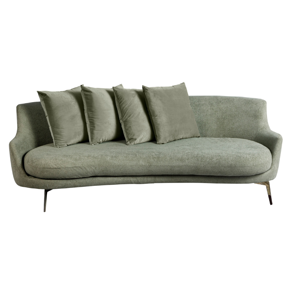 Sofá Acqua Bouclê Verde Oliva