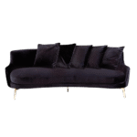 Sofá Acqua Veludo Especial Preto