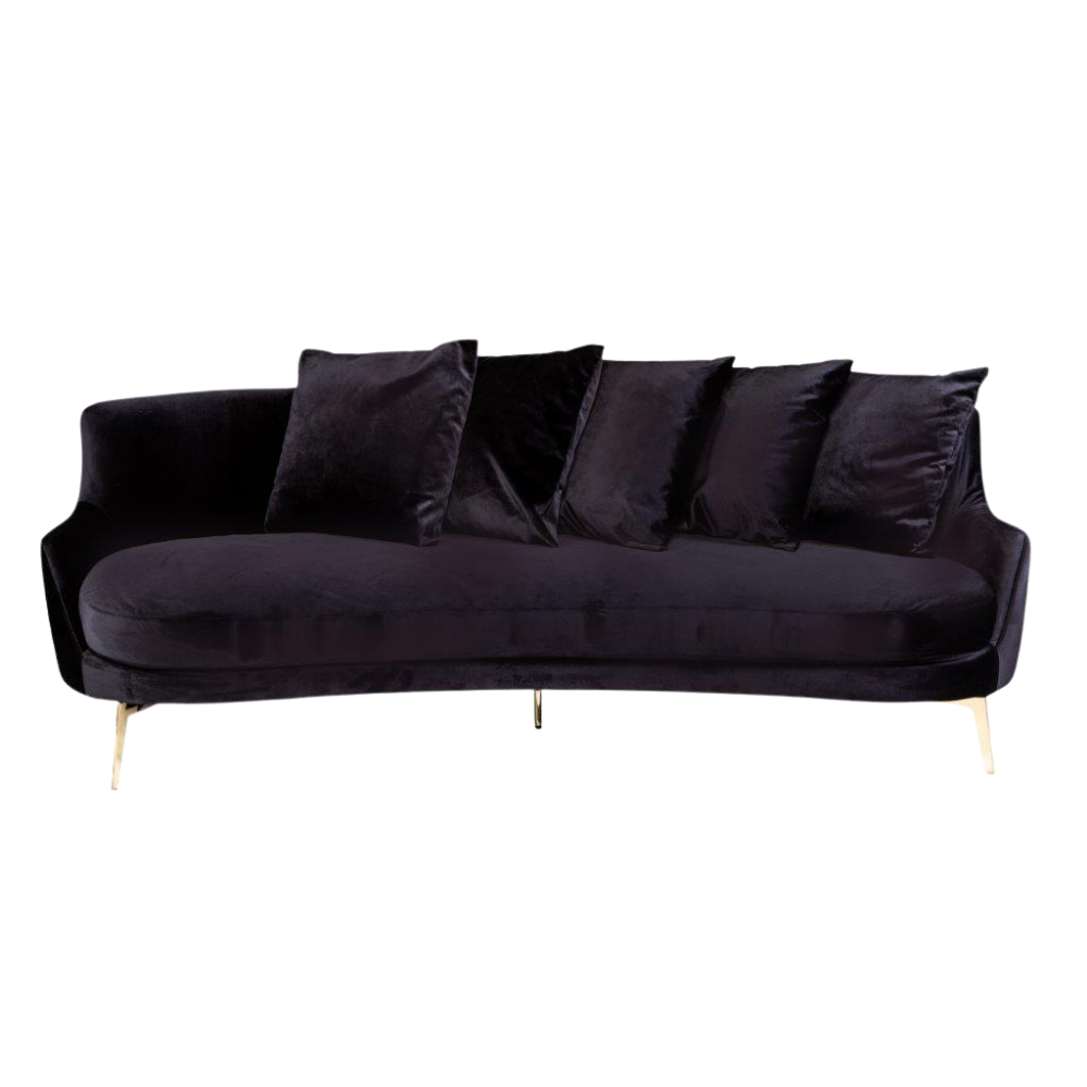 Sofá Acqua Veludo Especial Preto
